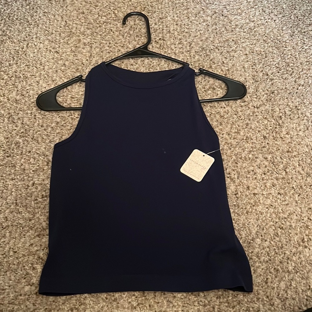 navy free people athletic tank top